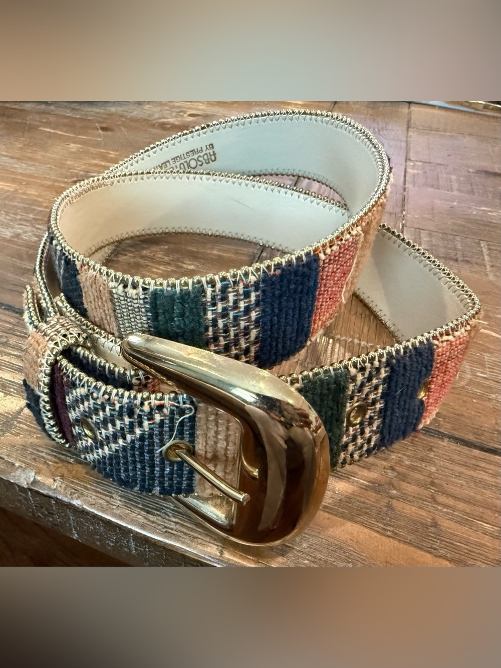 Absolutely Fresh Woven Patchwork Textured Women’s Vintage Belt - Multi-Color - Picture 3 of 11